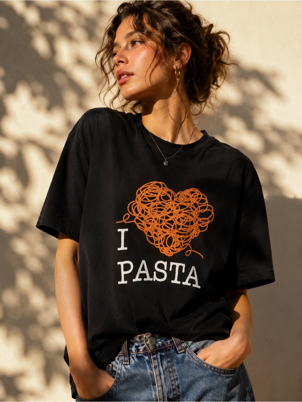 Olive Garden Pasta Graphic Tee XL Funny Foodie Oversized Shirt - Picture 1 of 5